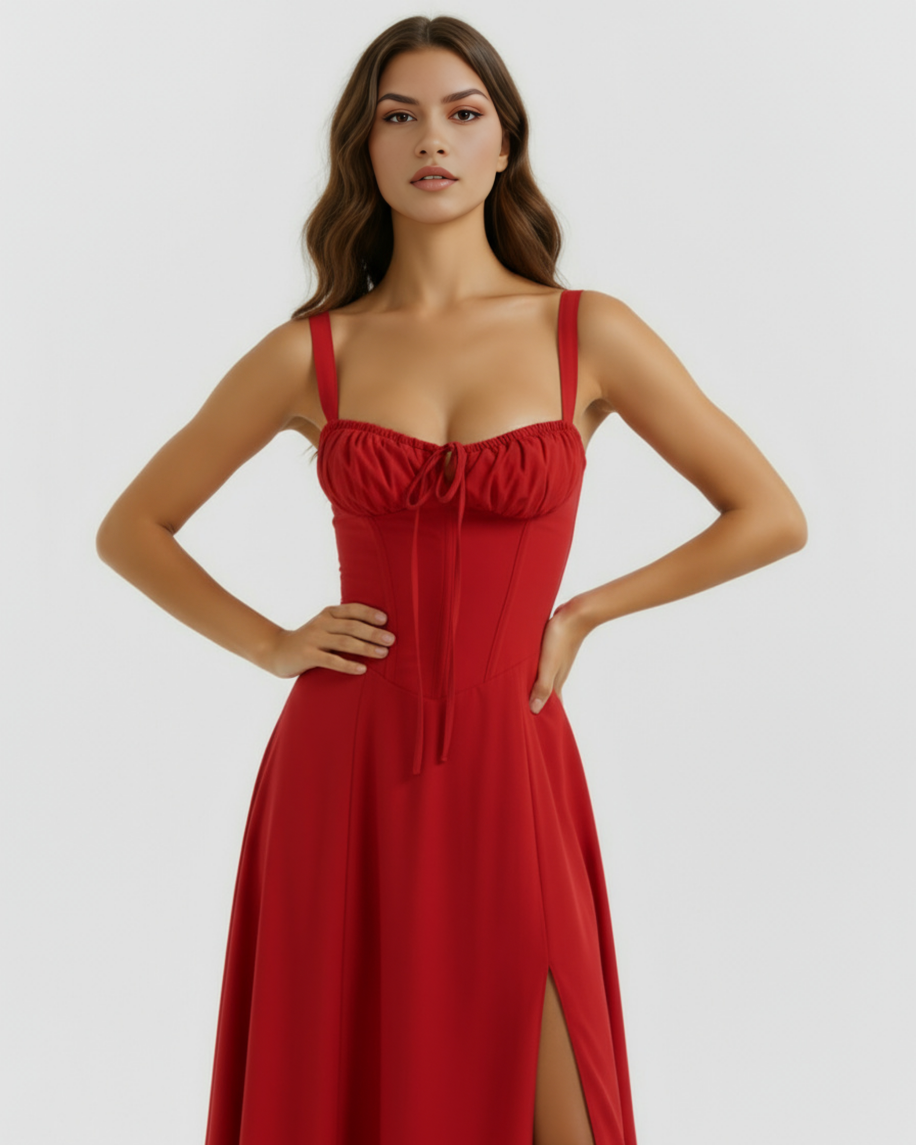 Aurora Corseted Fitted Maxi Summer Dress - Buttercup