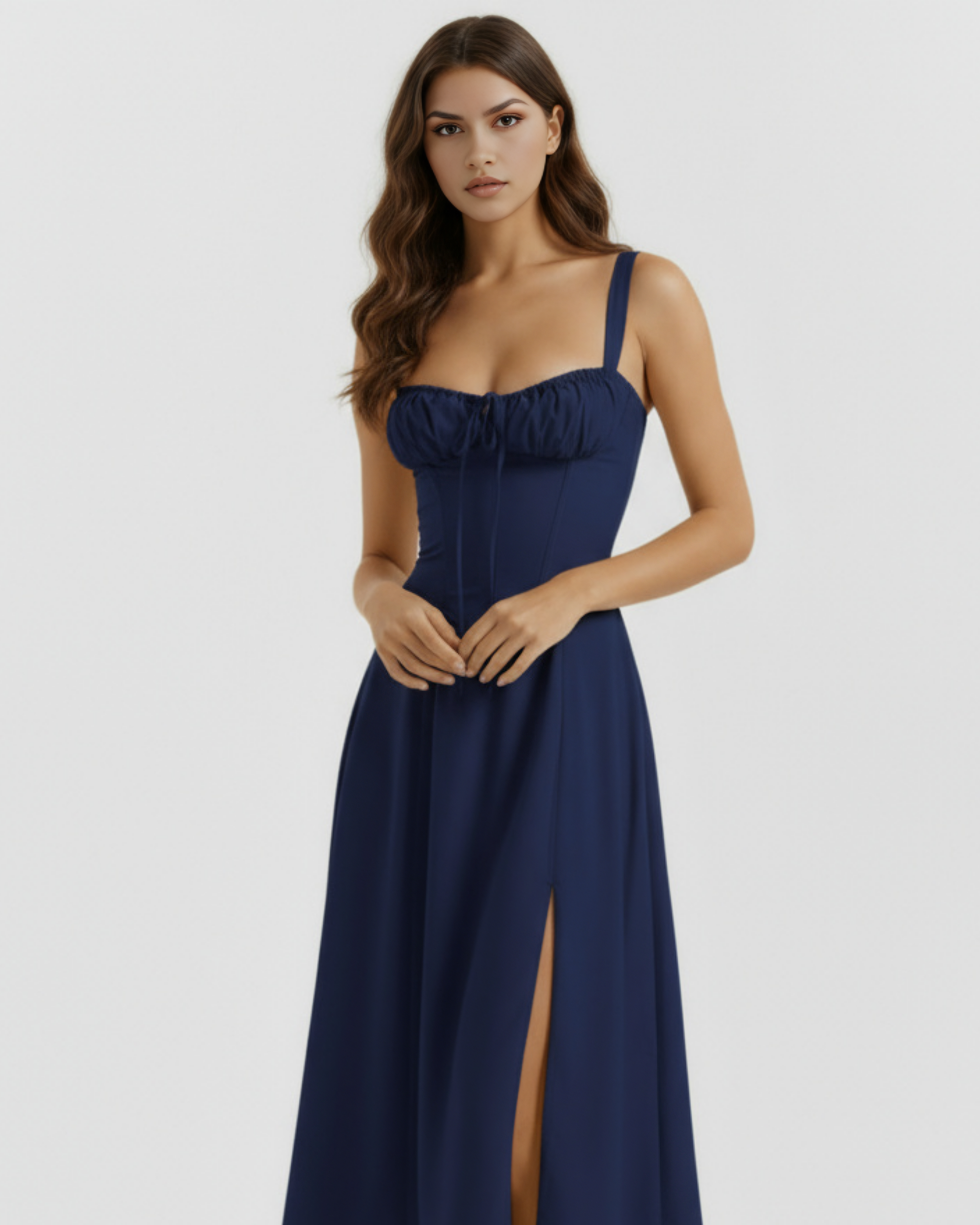 Aurora Corseted Floral Maxi Summer Dress - Buttercup