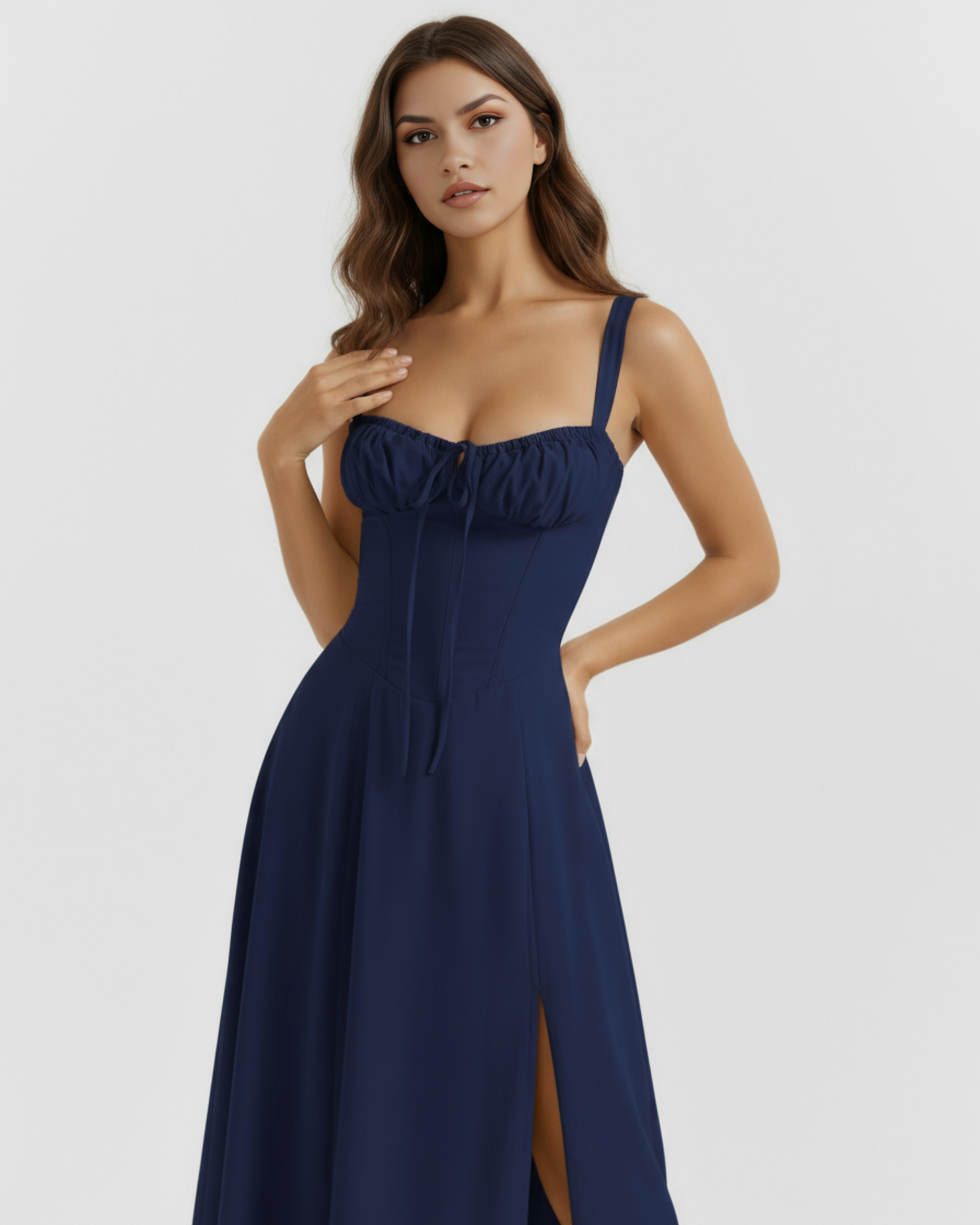 Aurora Corseted Floral Maxi Summer Dress - Buttercup