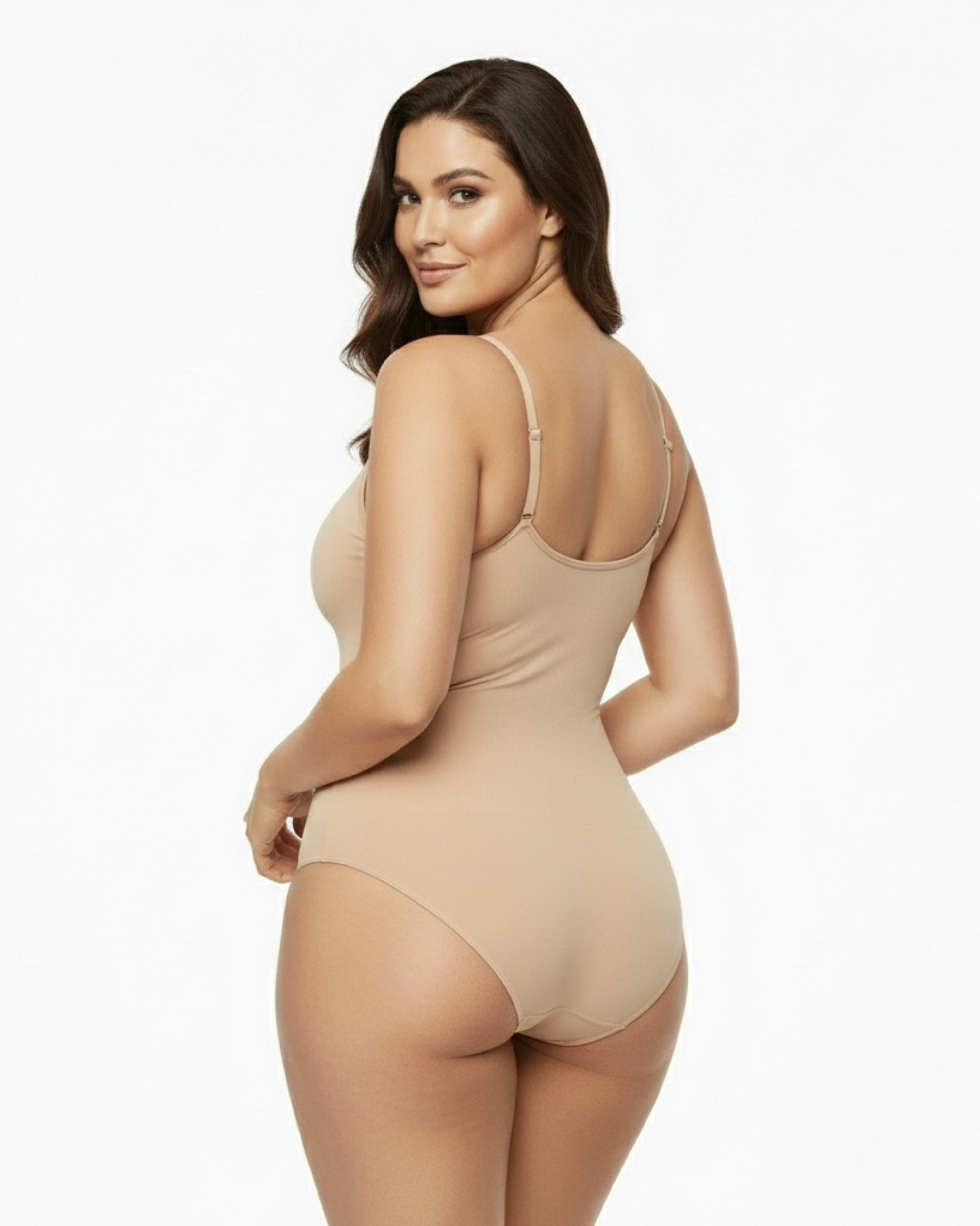 Snatched Seamless Fitted Midi Casual Bodysuit - Black