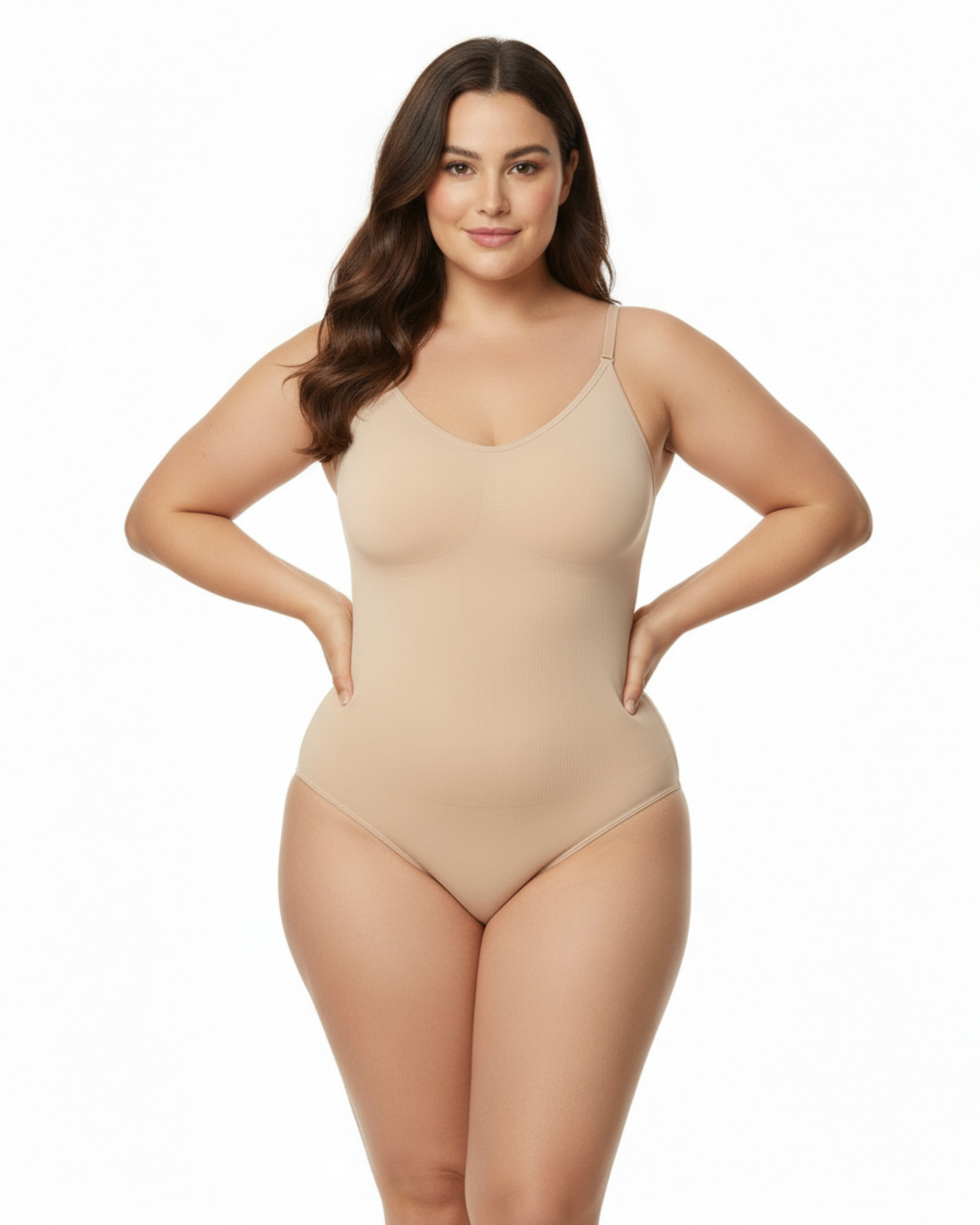 Snatched Seamless Fitted Midi Casual Bodysuit - Black