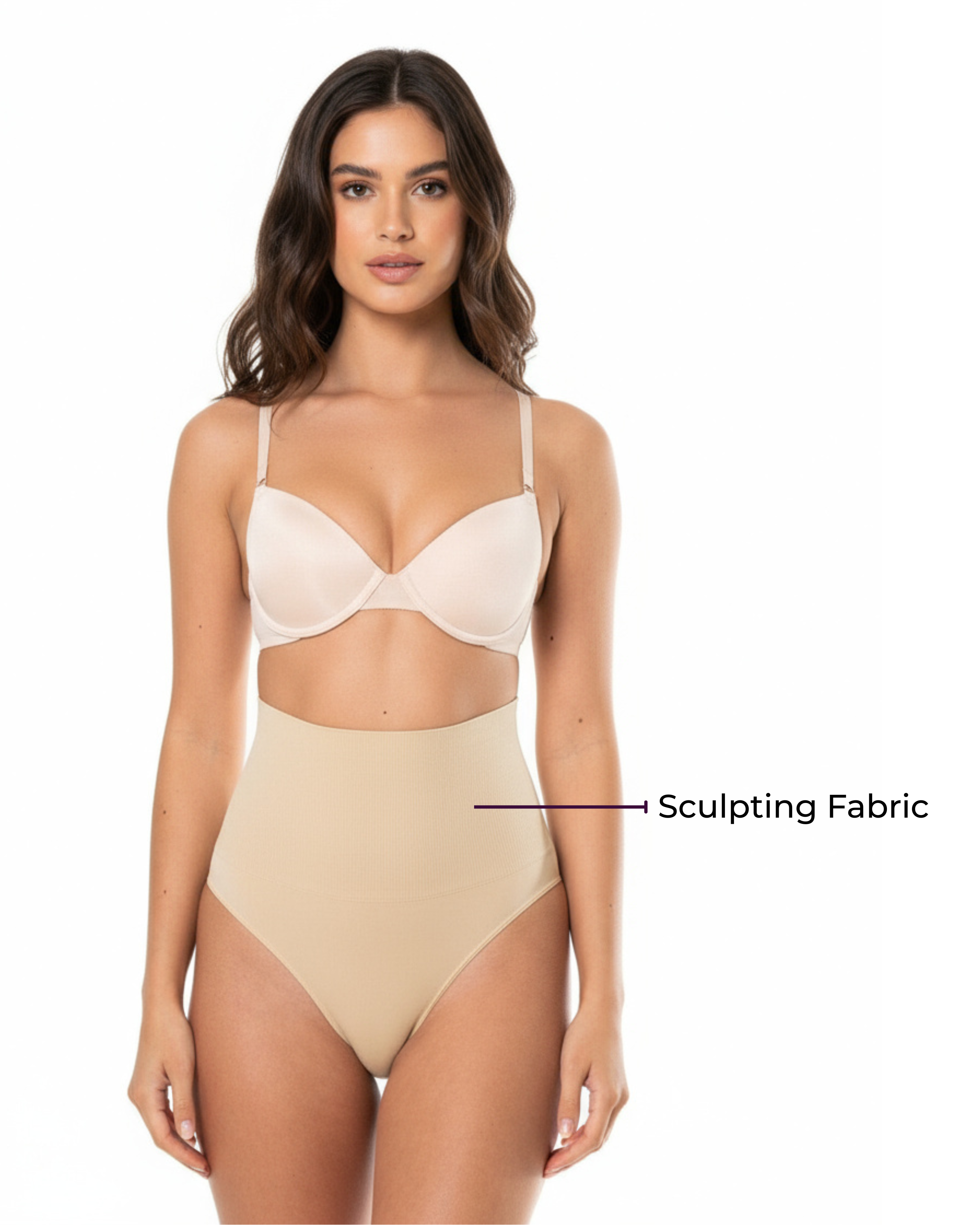 Fitted Seamless Midi Casual Shapewear - Nude