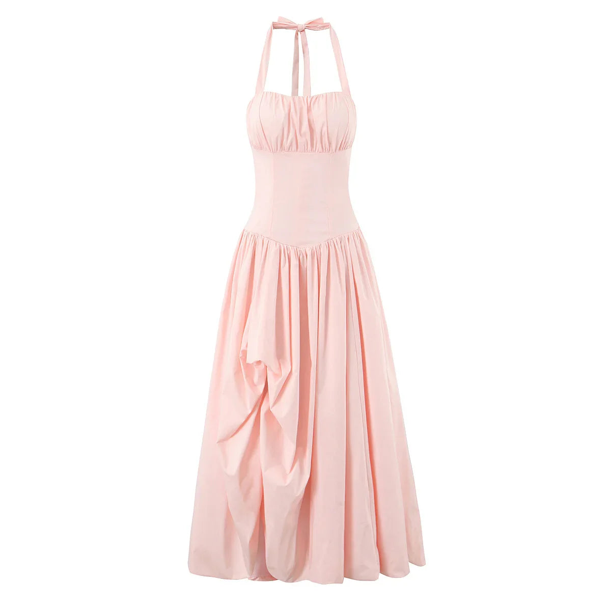 Emilia Elegant Halter Princess Maxi Dress